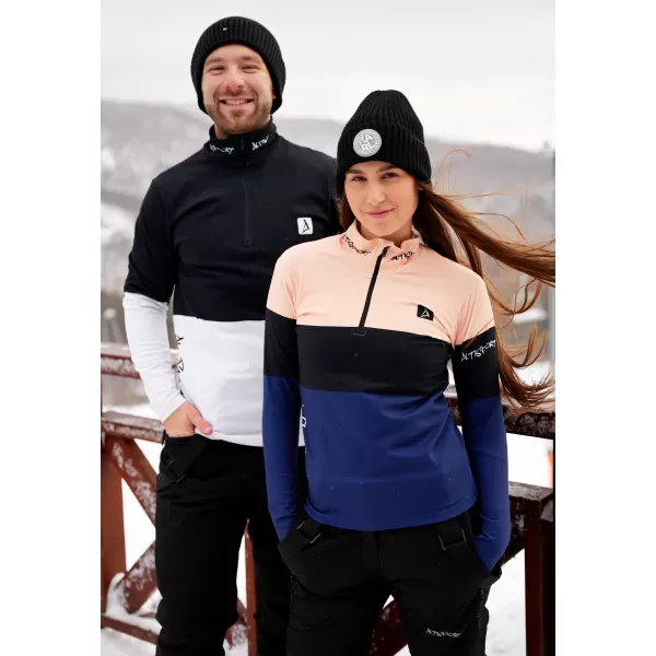  Pánská funkční termo mikina premium ALTISPORT VOJ/ALM051TER03 ČERNOBÍLÁ 
