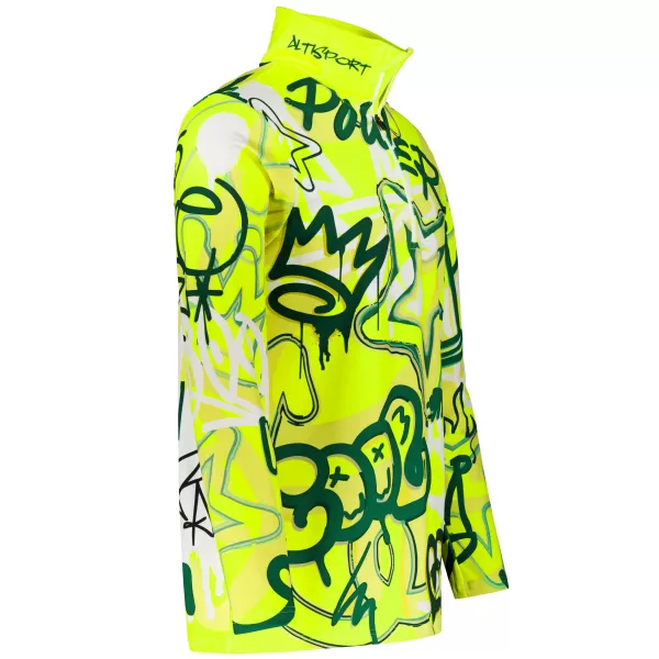  Pánská funkční termo mikina premium ALTISPORT VOJ/ALM054TER03 FLUO ZELENÁ 