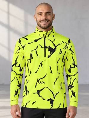 Pánská funkční termo mikina premium ALTISPORT VOJ/ALM052TER03 NEON GREEN