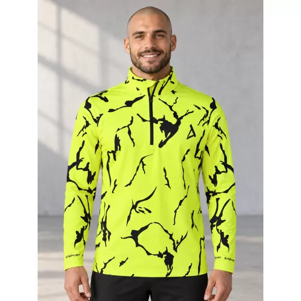  Pánská funkční termo mikina premium ALTISPORT VOJ/ALM052TER03 NEON GREEN 