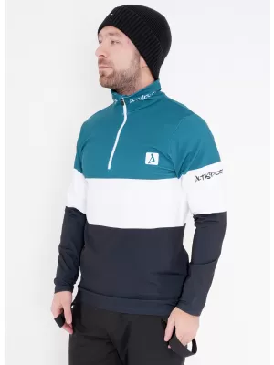 Pánská funkční termo mikina premium ALTISPORT VOJ/ALM051TER03 PETROLEJOVÁ/ČERNÁ