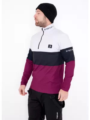 Pánská funkční termo mikina premium ALTISPORT VOJ/ALM051TER03 VÍNOVÁ