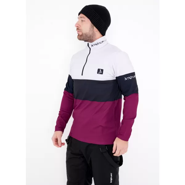  Pánská funkční termo mikina premium ALTISPORT VOJ/ALM051TER03 VÍNOVÁ 