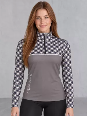 Dámská funkční termo mikina premium ALTISPORT VOJ/ALW048TER03 ŠEDÁ