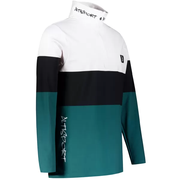  Pánská funkční termo mikina premium ALTISPORT VOJ/ALM051TER03 BÍLOZELENÁ 