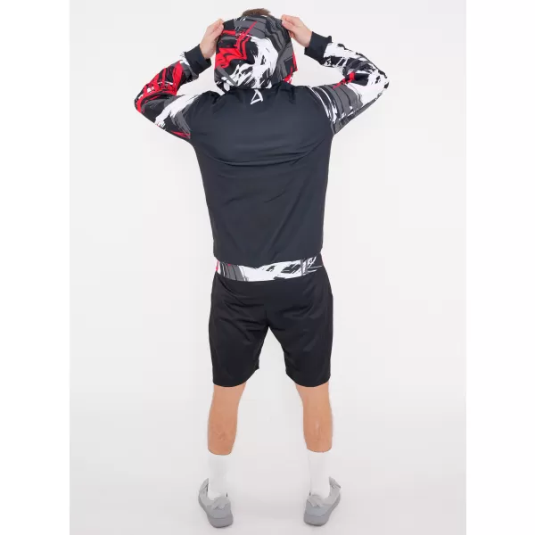 Pánská funkční mikina premium ALTISPORT VOJ/ALM039MI01 ČERNOČERVENÁ 