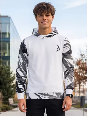 Pánská funkční mikina premium ALTISPORT VOJ/ALM039MI01 BÍLÁ