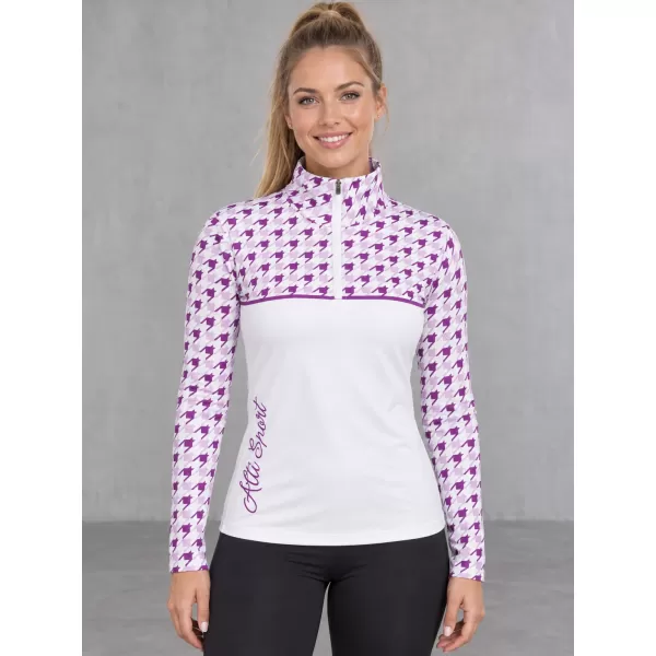  Dámská funkční termo mikina premium ALTISPORT VOJ/ALW048TER03 BÍLÁ/FIALOVÁ 