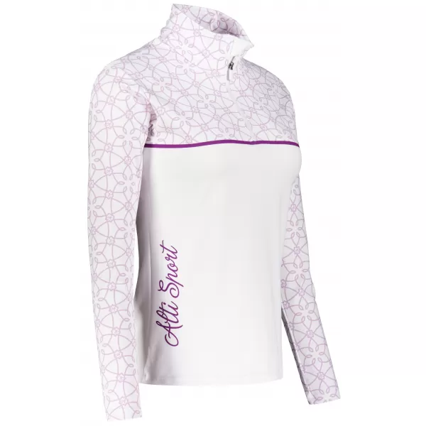  Dámská funkční termo mikina premium ALTISPORT VOJ/ALW053TER03 BÍLÁ/FIALOVÁ 