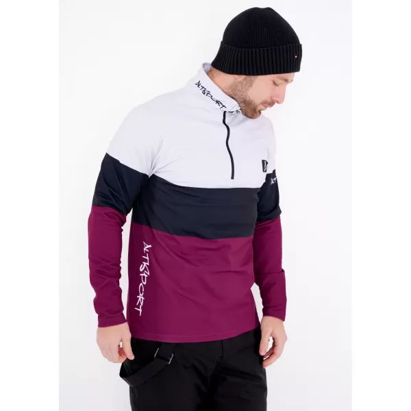  Pánská funkční termo mikina premium ALTISPORT VOJ/ALM051TER03 VÍNOVÁ 