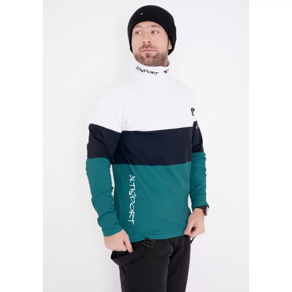  Pánská funkční termo mikina premium ALTISPORT VOJ/ALM051TER03 BÍLOZELENÁ 