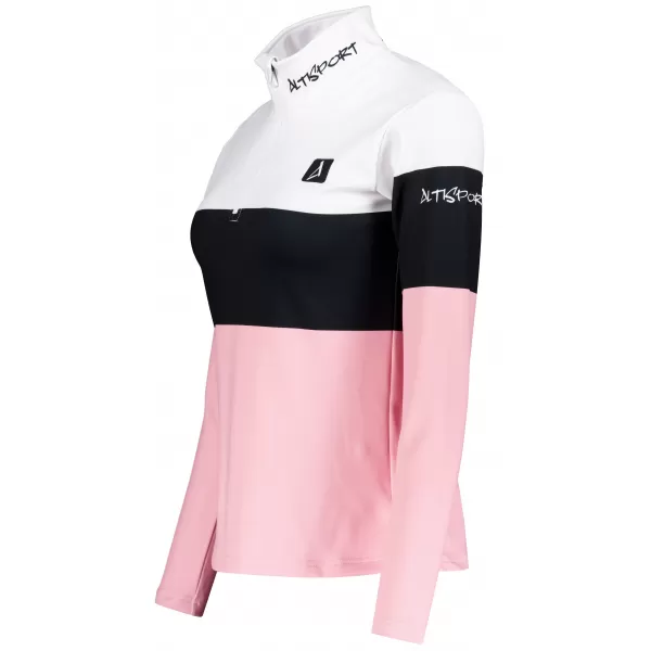  Dámská funkční termo mikina premium ALTISPORT VOJ/ALW051TER03 BÍLORŮŽOVÁ 