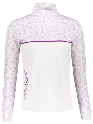 Dámská funkční termo mikina premium ALTISPORT VOJ/ALW053TER03 BÍLÁ/FIALOVÁ
