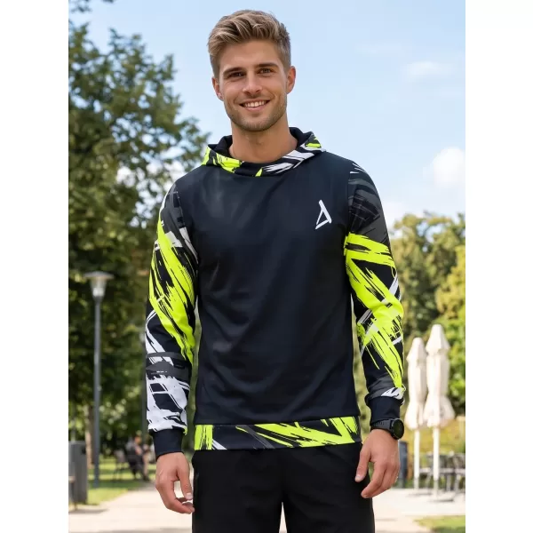  Pánská funkční mikina premium ALTISPORT VOJ/ALM039MI01 ČERNOŽLUTÁ 