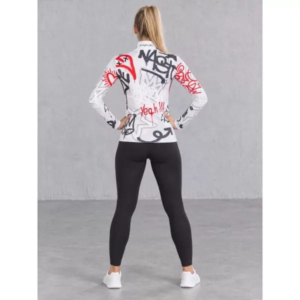  Dámská funkční termo mikina premium ALTISPORT VOJ/ALW054TER03 ŠEDOČERVENÁ 
