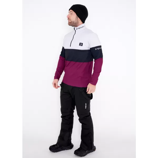  Pánská funkční termo mikina premium ALTISPORT VOJ/ALM051TER03 VÍNOVÁ 