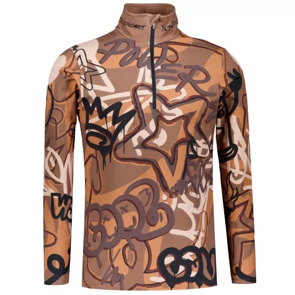  Pánská funkční termo mikina premium ALTISPORT VOJ/ALM054TER03 HNĚDÁ 
