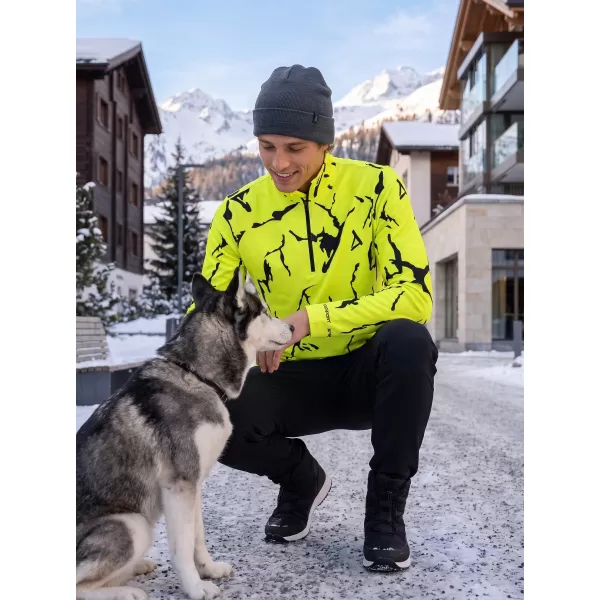  Pánská funkční termo mikina premium ALTISPORT VOJ/ALM052TER03 NEON GREEN 