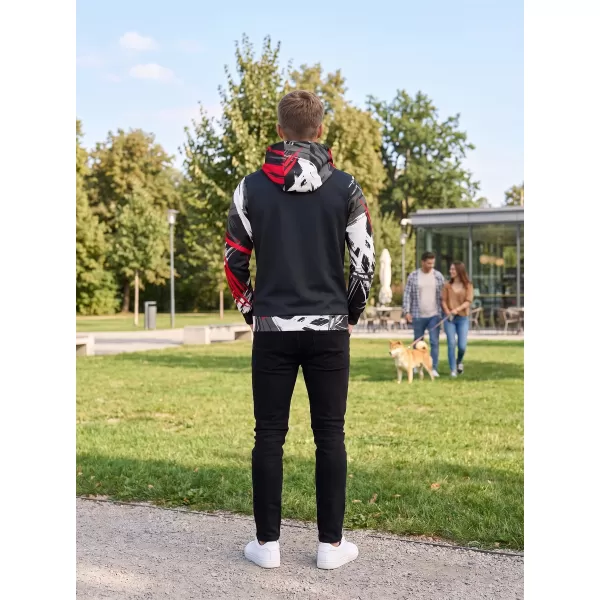  Pánská funkční mikina premium ALTISPORT VOJ/ALM039MI01 ČERNOČERVENÁ 