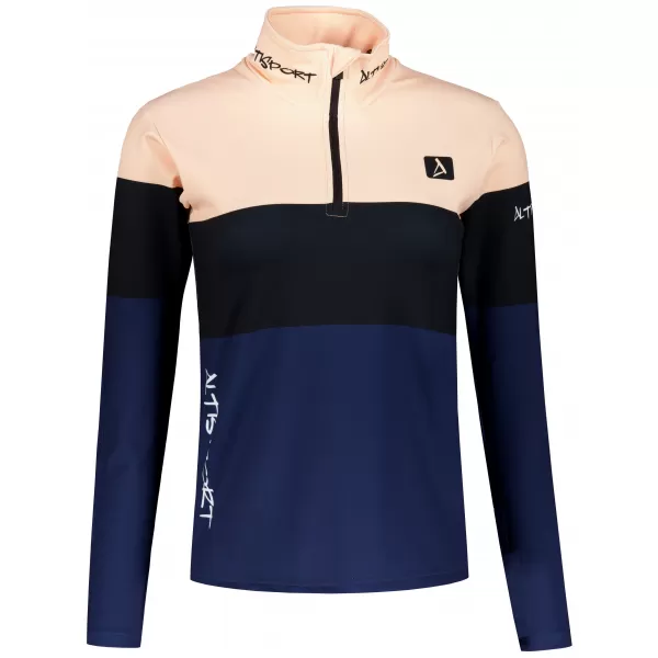  Dámská funkční termo mikina premium ALTISPORT VOJ/ALW051TER03 ORANŽOVÁ/MODRÁ 