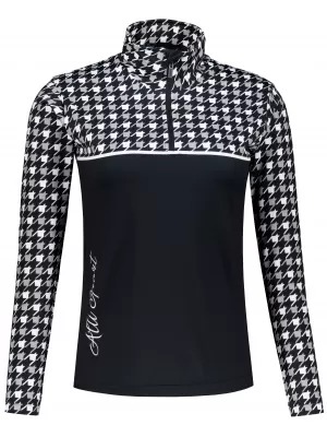 Dámská funkční termo mikina premium ALTISPORT VOJ/ALW048TER03 ČERNOBÍLÁ