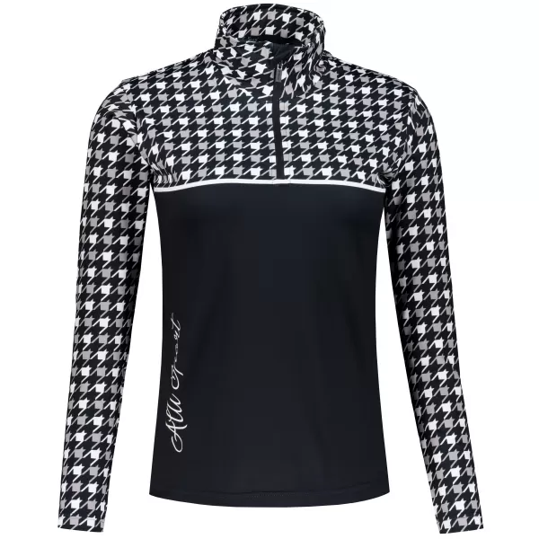 Dámská funkční termo mikina premium ALTISPORT VOJ/ALW048TER03 ČERNOBÍLÁ 