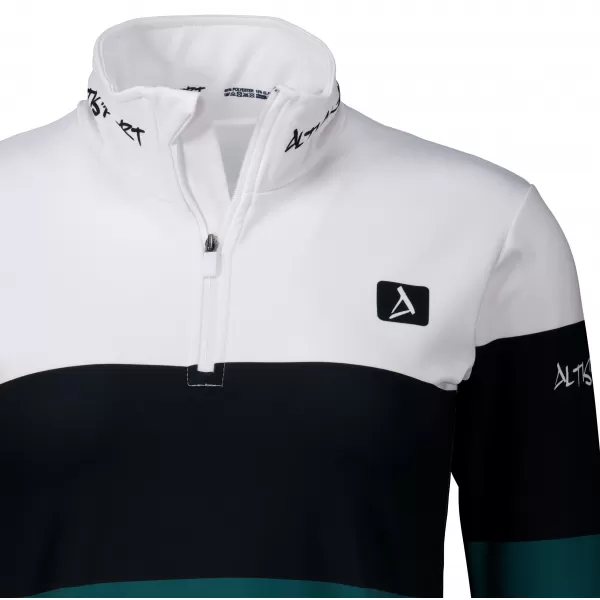  Dámská funkční termo mikina premium ALTISPORT VOJ/ALW051TER03 BÍLOZELENÁ 