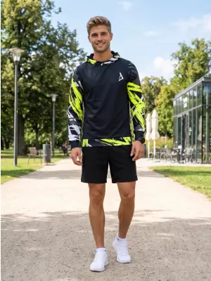 Pánská funkční mikina premium ALTISPORT VOJ/ALM039MI01 ČERNOŽLUTÁ