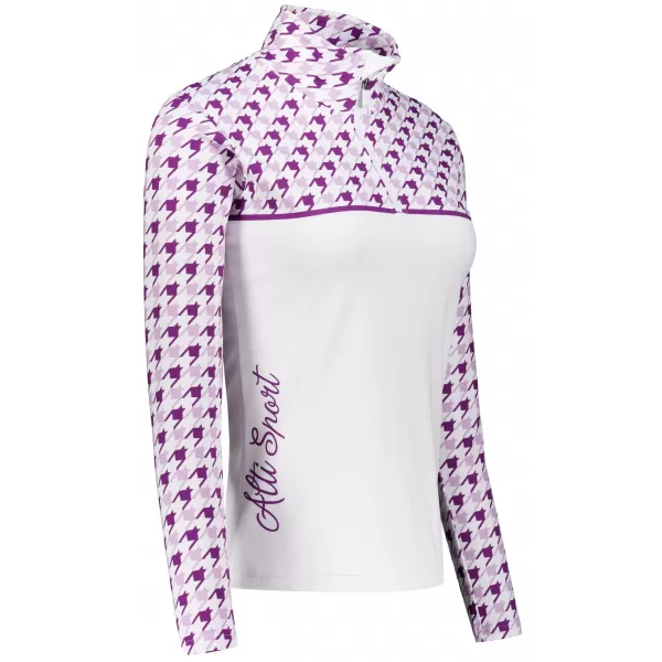  Dámská funkční termo mikina premium ALTISPORT VOJ/ALW048TER03 BÍLÁ/FIALOVÁ 
