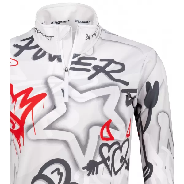  Dámská funkční termo mikina premium ALTISPORT VOJ/ALW054TER03 ŠEDOČERVENÁ 