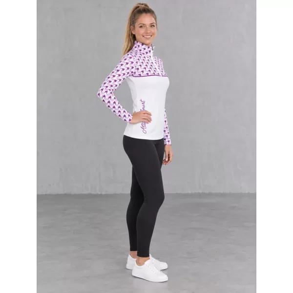  Dámská funkční termo mikina premium ALTISPORT VOJ/ALW048TER03 BÍLÁ/FIALOVÁ 