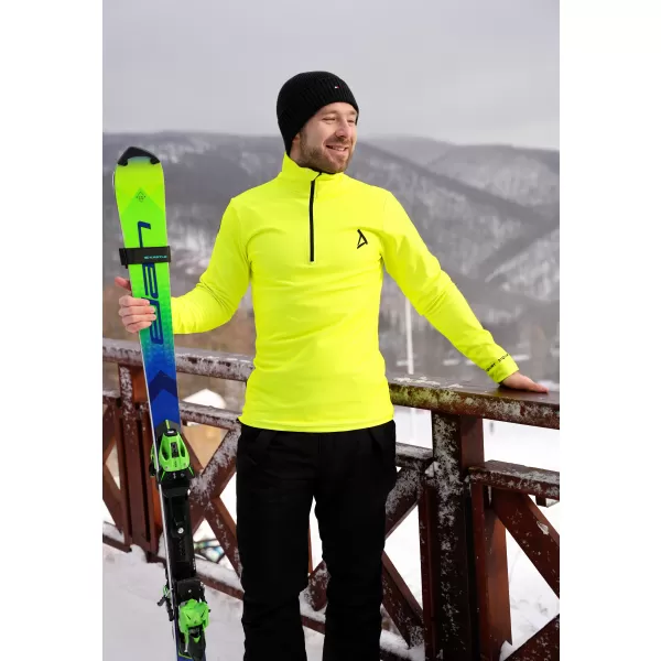  Pánská funkční termo mikina premium ALTISPORT VOJ/ALM000TER03 NEON YELLOW 