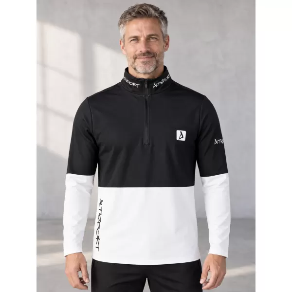  Pánská funkční termo mikina premium ALTISPORT VOJ/ALM051TER03 ČERNOBÍLÁ 
