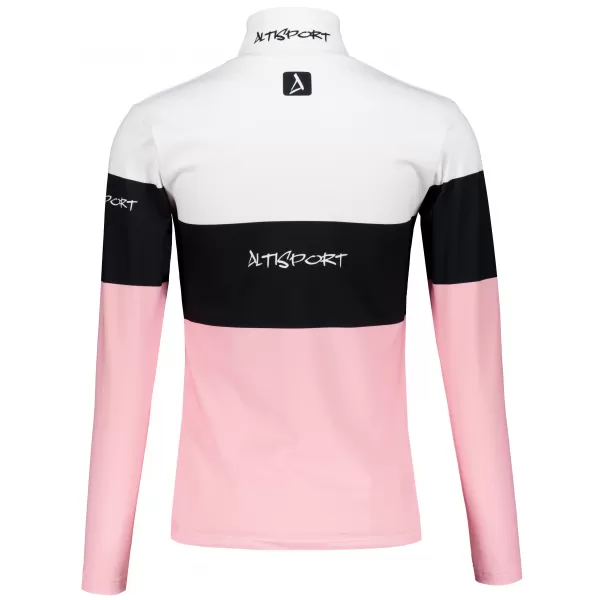  Dámská funkční termo mikina premium ALTISPORT VOJ/ALW051TER03 BÍLORŮŽOVÁ 