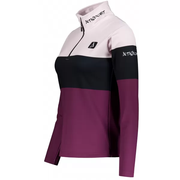  Dámská funkční termo mikina premium ALTISPORT VOJ/ALW051TER03 VÍNOVÁ 