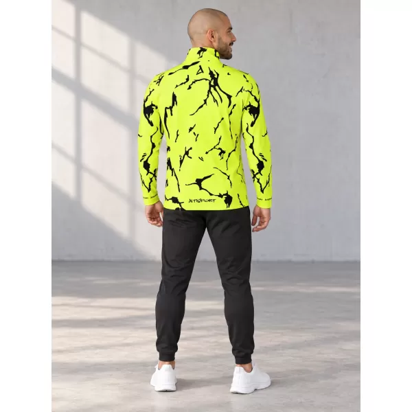  Pánská funkční termo mikina premium ALTISPORT VOJ/ALM052TER03 NEON GREEN 