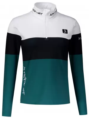 Dámská funkční termo mikina premium ALTISPORT VOJ/ALW051TER03 BÍLOZELENÁ