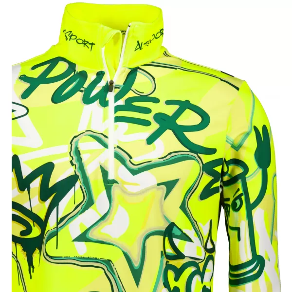  Pánská funkční termo mikina premium ALTISPORT VOJ/ALM054TER03 FLUO ZELENÁ 