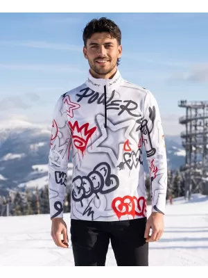 Pánská funkční termo mikina premium ALTISPORT VOJ/ALM054TER03 ŠEDOČERVENÁ