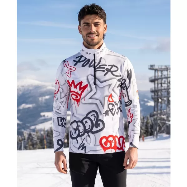  Pánská funkční termo mikina premium ALTISPORT VOJ/ALM054TER03 ŠEDOČERVENÁ 
