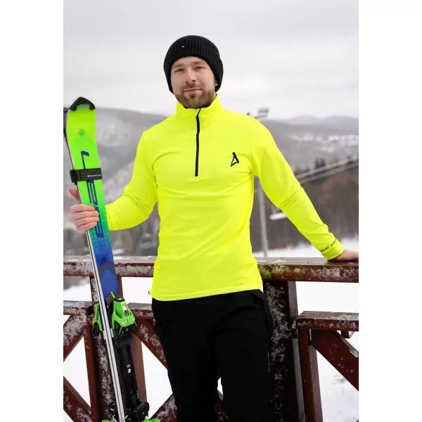  Pánská funkční termo mikina premium ALTISPORT VOJ/ALM000TER03 NEON YELLOW 