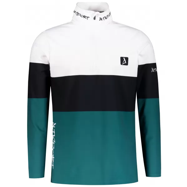  Pánská funkční termo mikina premium ALTISPORT VOJ/ALM051TER03 BÍLOZELENÁ 