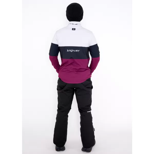  Pánská funkční termo mikina premium ALTISPORT VOJ/ALM051TER03 VÍNOVÁ 