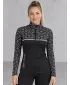 Dámská funkční termo mikina premium ALTISPORT VOJ/ALW053TER03 ČERNOBÍLÁ