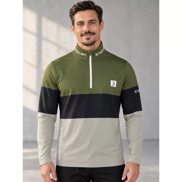  Pánská funkční termo mikina premium ALTISPORT VOJ/ALM051TER03 KHAKI 