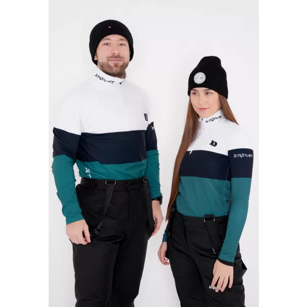  Pánská funkční termo mikina premium ALTISPORT VOJ/ALM051TER03 BÍLOZELENÁ 