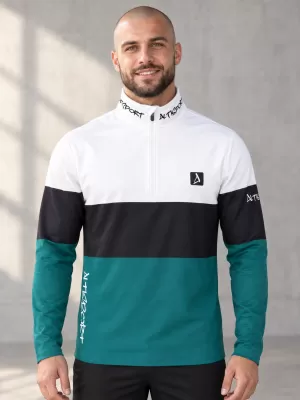 Pánská funkční termo mikina premium ALTISPORT VOJ/ALM051TER03 BÍLOZELENÁ