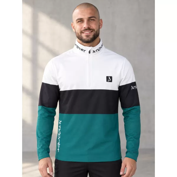  Pánská funkční termo mikina premium ALTISPORT VOJ/ALM051TER03 BÍLOZELENÁ 