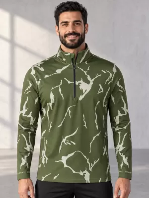 Pánská funkční termo mikina premium ALTISPORT VOJ/ALM052TER03 KHAKI