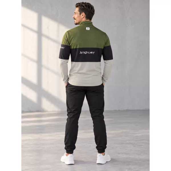  Pánská funkční termo mikina premium ALTISPORT VOJ/ALM051TER03 KHAKI 